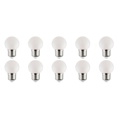 Voordeelpak 10x LED Lamp E27 - Kozolux Romba - Wit Gekleurd - 1W