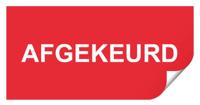Keuringssticker afgekeurd rechthoek zonder datum 50 x 25 mm - 250 stuks (op rol) - thumbnail
