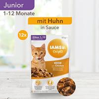Iams Delights Kitten met kip in gravy natvoer kat (12x85g) 12 x 85 g - thumbnail
