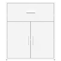 Dressoirs 2 st 60x31x70 cm bewerkt hout wit - thumbnail