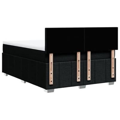 Boxspring met matras stof zwart 160x200 cm