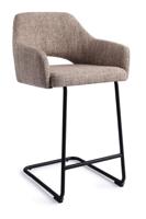 Jesper Home Barkruk 'Yanai' Arch Black, kleur Biscuit Beach (zithoogte 65cm) - thumbnail