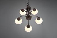 Trio KroonluchterRustica 60cm 5-lichts roestbruin - 101000524 - thumbnail