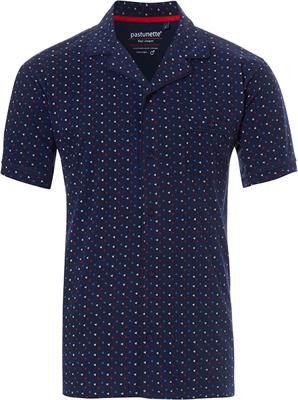 Heren pyjama jasje Korte mouw 100% katoen - Knoopsluiting - NOS