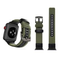 Jeep stijl Nylon pols horloge Band met roestvrij stalen gesp voor Apple Watch serie 3 & 2 & 1 38mm (leger-groen) - thumbnail
