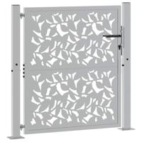 Poort met bladontwerp 105x105 cm weervast staal - thumbnail
