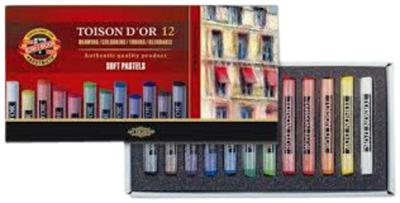 Pastelkrijt koh i noor toison 8512 rond 12st ass | 6 stuks
