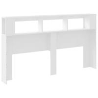 Hoofdeinde met LED 180x18,5x103,5 cm bewerkt hout wit - thumbnail