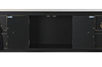 Bijzettafel DKD Home Decor 95 x 26 x 79 cm Spar Zwart Gouden Metaal Wit Hout MDF - thumbnail