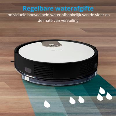 MEDION Robotstofzuiger S20 SW MD20011 | App- en Alexa-besturing | Stofzuigen en dweilen | Intelligente navigatie | Cycloontechnologie | Groot stofreservoir | 100 min. looptijd