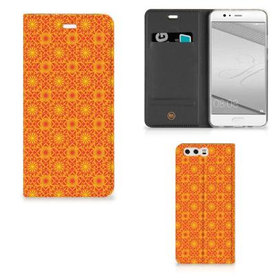 Huawei P10 Plus | Hoesje met Magneet | Batik Oranje
