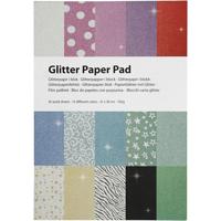Creativ Company Glitterpapier blok a4 150gr, 30 vellen - thumbnail