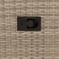 3-delige Bistroset met kussens poly rattan beige - thumbnail