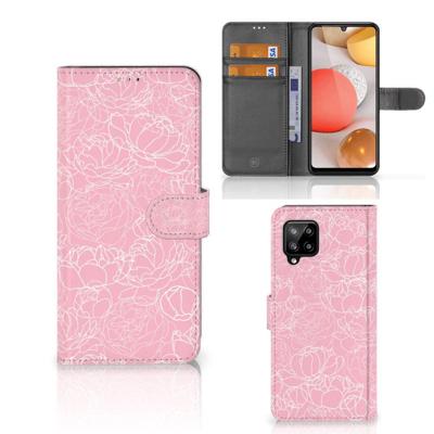 Samsung Galaxy A42 5G Hoesje White Flowers Samsung Galaxy A42 5G Hoesje White Flowers