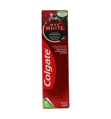 Tandpasta max white charcoal 75 Milliliter