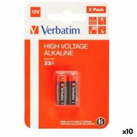Batterijen Verbatim 12 V LR23A (2 Onderdelen) (10 Stuks) - thumbnail