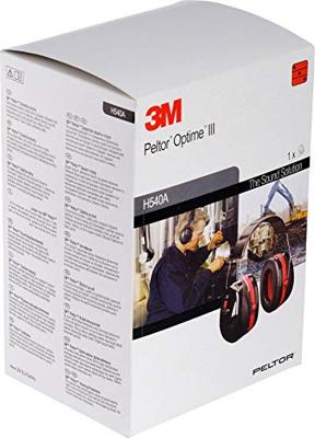 3M PELTOR™ Optime™ III H540A Oorkap gehoorbescherming zwart/rood 34dB - OPT3BK - thumbnail