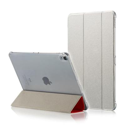 Zijde textuur horizontaal Flip ultradunne dubbelzijdige clip magnetische PU lederen case voor iPad Pro 11 inch (2018) met drie-opklapbare houder & sl