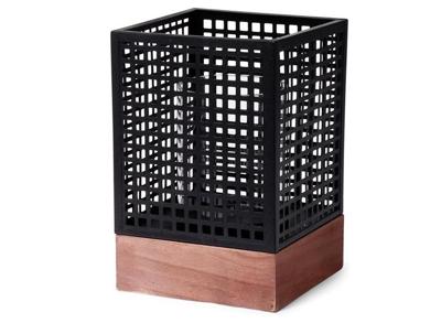 Senza Moods Kandelaar 15x22.5 cm Zwart/Hout