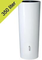 Garantia regenton met bloembak 350 liter wit - thumbnail