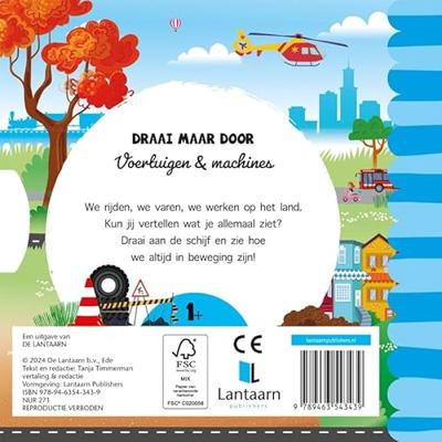 Kinderboek Draai maar door - Voertuigen & machines