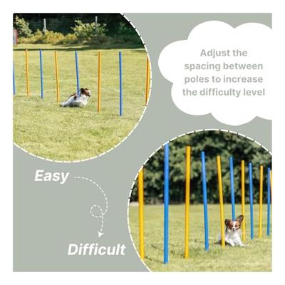 TRIXIE Agility-Slalomstangen Fun Agility, blauw/oranje - thumbnail