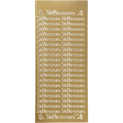 Creativ Company Stickers, velkommen, vel 10x23 cm, goud, 1 vel