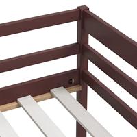 Bedframe massief grenenhout donkerbruin 90x200 cm - thumbnail