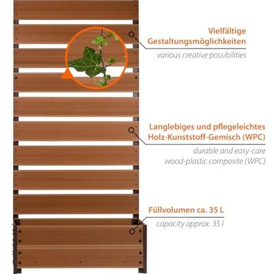 dobar Plantenbak met klimrek (Teak)