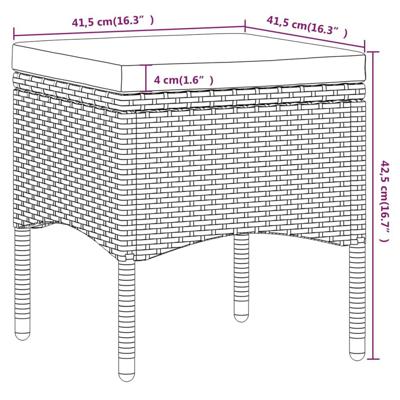 5-delige Tuinset poly rattan en gehard glas grijs - thumbnail