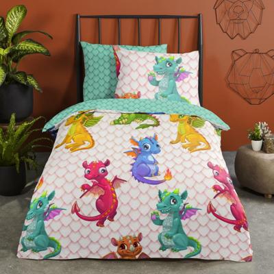 Good Morning Kinderdekbedovertrek "draken" - Multi - (140x200/220 cm) - Katoen