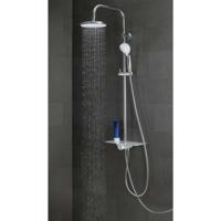 Regendouche Opbouwset Schutte Aquastar 5 Functies met Planchet Chroom Wit - thumbnail