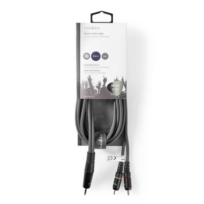 Nedis Stereo-Audiokabel | 3,5 mm Male naar 2x RCA Male | 3 m | 1 stuks - COTH22200GY30 COTH22200GY30