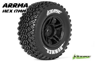 Louise SC-HUMMER Shortcourse Banden Set - Soft - Zwart - Hex 17mm