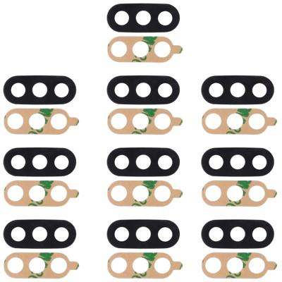 10 stuks back camera lens & lijm voor Xiaomi mi 6X/a2 (zwart)
