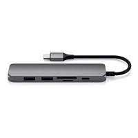 SATECHI USB-C Hub Slank Multipoort Adapter V2 Met 60W USB-C PD, 4K HDMI (60Hz), Micro/SD Kaartlezers, USB 3.0 - Voor M2/ M1 Macbook Pro/Air, M2/ M1 iPad Pro/Air, M2 Mac Mini, iMac M1 (Spacegrijs) - thumbnail