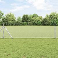 VidaXL Hexagon hek zilver 0,4 x 10 m gegalvaniseerd staal - thumbnail