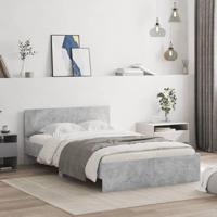 Bedframe met hoofdeinde betongrijs 120x200 cm - thumbnail