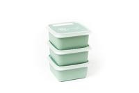 DBP Alaska Diepvriesdozen Vierkant 0.5L 3 Stuks Mintgroen - thumbnail