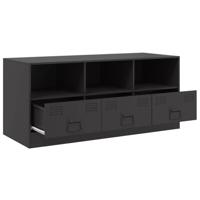 Tv-meubel 99x39x44 cm staal zwart - thumbnail