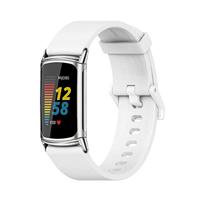 FitBit Charge 5 & 6 Extra soft siliconen bandje - Wit - thumbnail