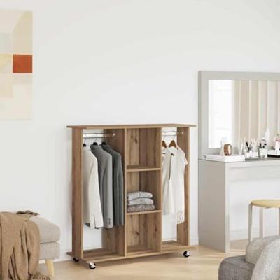 Kledingkast met plank artisanaal eikenkleurig 102 x 38 x 110 cm