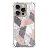 iPhone 15 Pro shockproof hoesje - Stone grid - thumbnail