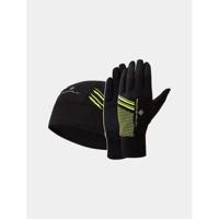Ronhill Beanie and Glove Set Black/Yellow - thumbnail