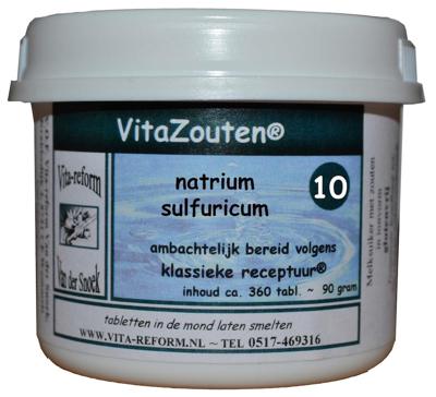Vita Reform Vitazouten Nr. 10 Natrium Sulfuricum 360st Vita Reform Vitazouten Nr. 10 Natrium Sulfuricum 360st
