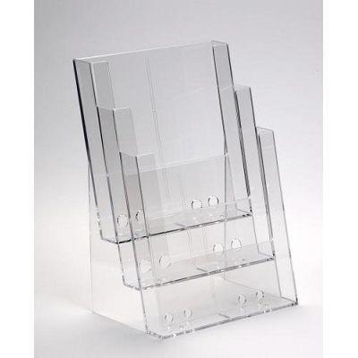 Folderbakje A4-3-vaks 230x32mm staand TA