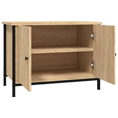 Tv-meubel met deuren 60x35x45 cm bewerkt hout sonoma eikenkleur Tv-meubel met deuren 60x35x45 cm bewerkt hout sonoma eikenkleur