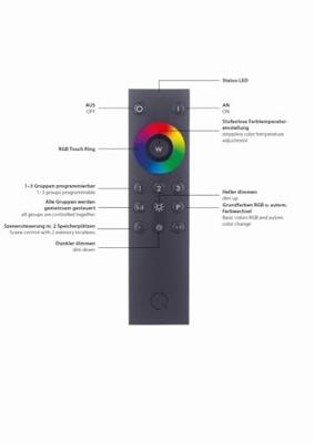 Paul Neuhaus Design plafondlampQ-Kate 2-rings 124cm grijs - 6590-95