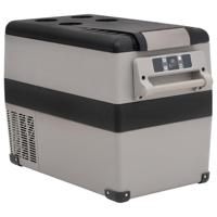 VidaXL Koelbox met handvat 55 l pp & pe zwart en grijs - thumbnail
