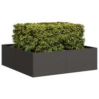 Plantenbak 100x100x30 cm staal zwart - thumbnail